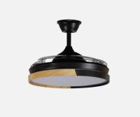 FABRILAMP ALTA GAMA Ventilador Dc Emperador 72w Negro/haya 3aspas Desplegables 108d 7200lm 3000-4000-6000k Remoto+ Memoria+ Temporizador Incluye mando a distancia y dos tijas de 10 y 25 centímetro CALIDAD DE CONFIANZA - details 7