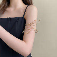 Pulseras De Brazo Superior De Hojas Y Flores De Metal Ajustables Para Mujer Joyería De Mano Accesorios De Regalo Con Salida Hollow out - details 23