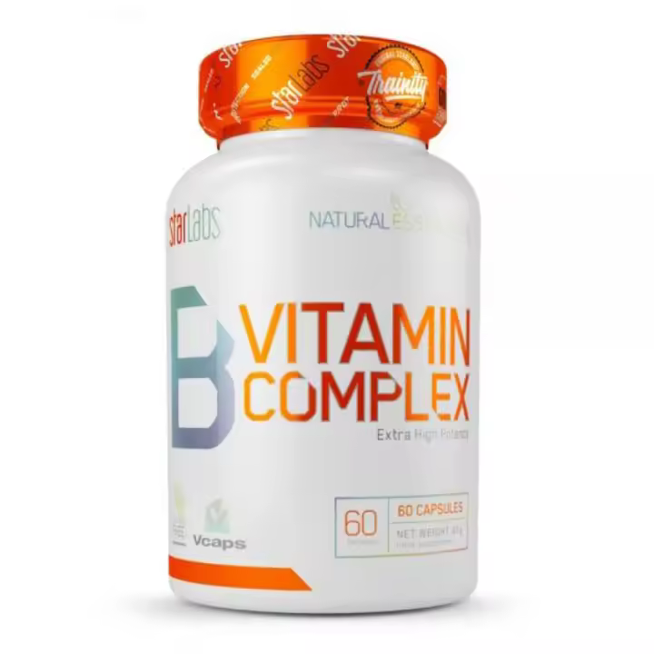 Starlabs Nutrition Vitaminas - Complejo de Vitamina B 60 Caps para el Mantenimiento y Mejora de la Salud - 1