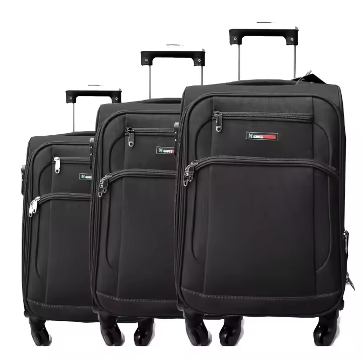 Mi Carros Conjunto de 3 maletas,[trunkMaleta de viaje de 20, 24 y 28 pulgadas, con carrito de tela Oxford, Maleta de equipaje rodante, Valise,Ligera y Resistente, Cerradura Antirrobo Insertada Combinación de 3 dígitos, Ruedas Silenciosas 360º Giratorias - 1