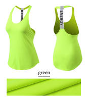 Top De Gimnasio Para Mujer En Color Negro Sin Mangas Yoga Fitness Running Deporte Con Letras Espalda Descubierta Camiseta Transpirable Y De Secado Rápido - details 8
