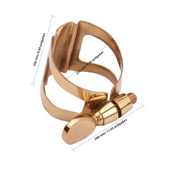 Ligadura De Saxofón Compacta Y Duradera Con Ajuste Por Tornillo Para Soprano Accesorio Musical De Alta Calidad - 1