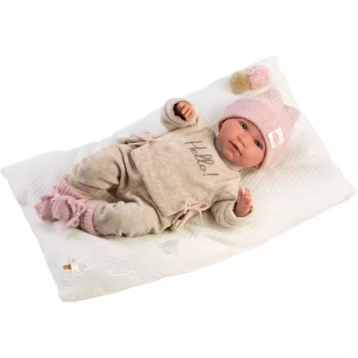 Muñeco Bebe Mimi Llorona cojín color Hielo Llorens - 1