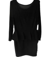 Vestidos Mujer Jiro Modas Negro M 40 Manga Larga - Volante en la Parte de Abajo - details 0