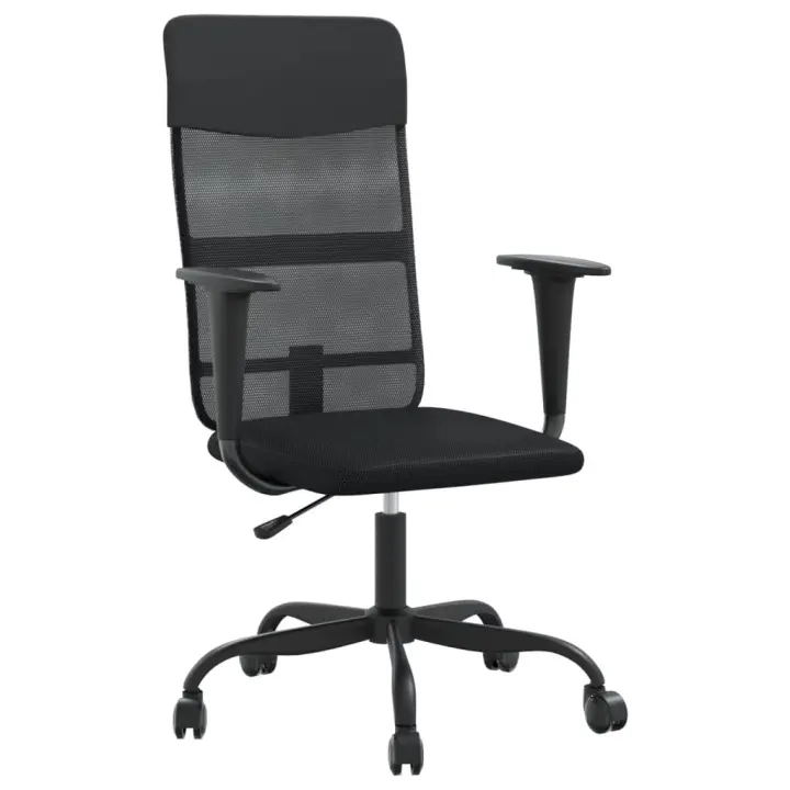 Silla de Oficina Altura Malla y cuero PE Negro - 1