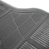 HOGUITA-Juego de 4 Alfombras de Goma Ligera para Coche,Alfombrillas Universales para Coche,Antideslizantes,Alfombras Delanteras y Traseras,Color Negro - details 3