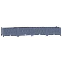 vidaXL Arriate 160x40x23 cm polipropileno Color Gris oscuro,  Marrón,  Negro y mas - details 4