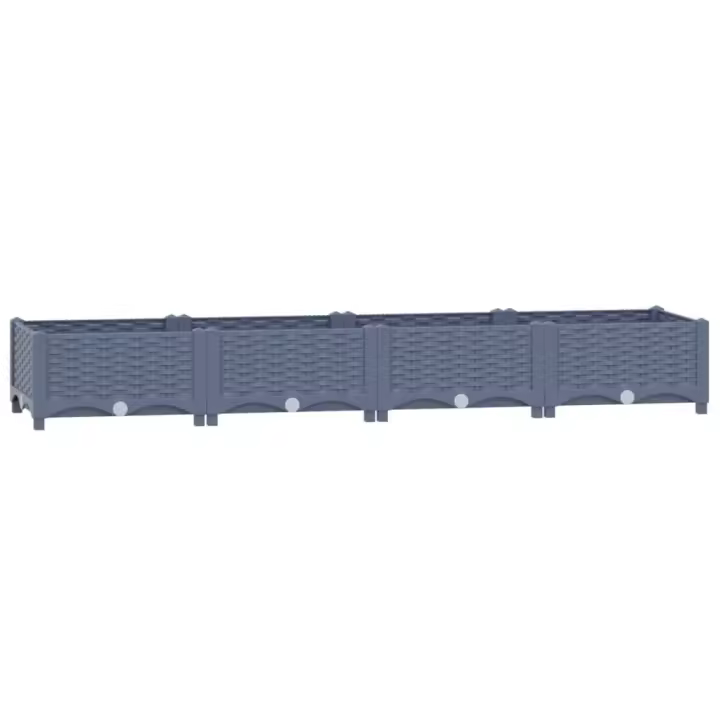vidaXL Arriate 160x40x23 cm polipropileno Color Gris oscuro,  Marrón,  Negro y mas - 1