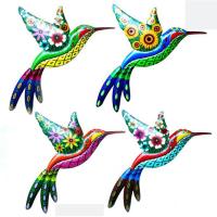 Hummingbird De Metal Para Colgar En La Pared Decoración Para Jardín Y Hogar Arte De Hierro Creativo Adornos Hechos a Mano Para Interior Y Exterior - details 6