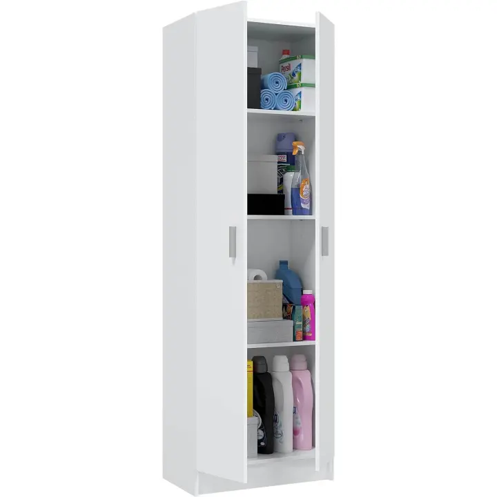 Armario Multiuso 2 Puertas BLANCO 180 X 59 X 37cm 007144O FORES - 1