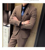 Traje De Boda Elegante Y Casual Para Hombres Estilo Británico Coreano Slim Conjunto De Chaqueta Chaleco Y Pantalones Para Oficina Y Celebraciones - details 18
