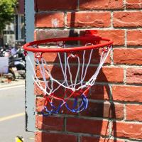 Anillo De Baloncesto Para Niños Pequeño Montado En Puerta Con Tira De Red Y Tornillos Práctica De Tiraje Interior Y Exterior - details 4