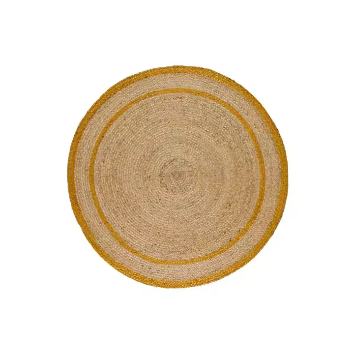 ATTICGO Alfombra de Interior Estilo Liso en Yute - Mahon 397 | 90Ø, 120Ø cm - 1
