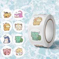 500pcs/Roll Pegatinas De Anime Pokemon Pikachu Cartoon Decoración Para Portátil PVC Impermeable Regalo De Juguetes Para Niños - details 0