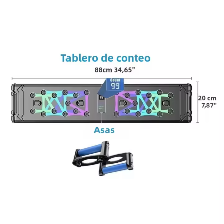 Tablero De Empuje Plegable Multifuncional 88cm Para Ejercicios De Abdominales Y Musculación Equipamiento De Fitness Portátil Para Gimnasio Y Deportes - 1