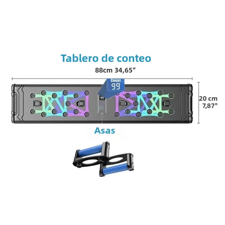 Tablero De Empuje Plegable Multifuncional 88cm Para Ejercicios De Abdominales Y Musculación Equipamiento De Fitness Portátil Para Gimnasio Y Deportes - 1