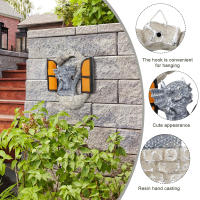 Decoración De Jardín Ratoncillo De Resina Dinosaurio Subiendo a La Ventana Escultura Creativa Lindo Adorno Al Aire Libre a Prueba De Clima - details 3