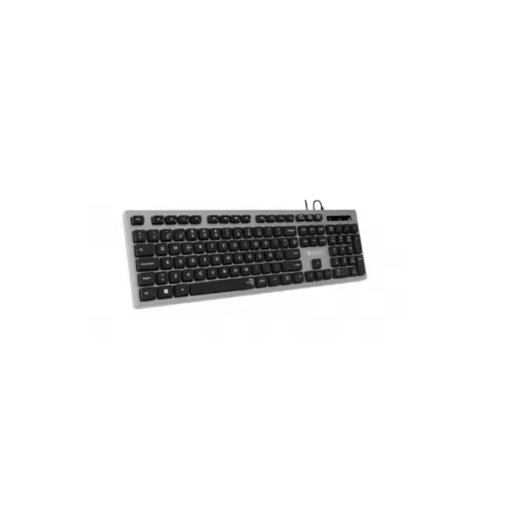 SUBBLIM - Teclado Ergonómico con cable USB Plano Silencioso Gris/Negro Ergo SUBKBC-0EKE10 - 1