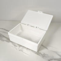 Caja De Almacenamiento Con Tapa Gira En Blanco Para Tarjetas Adhesivos Y Material De Oficina Estuche Antipolvo Para Escritorio - details 3