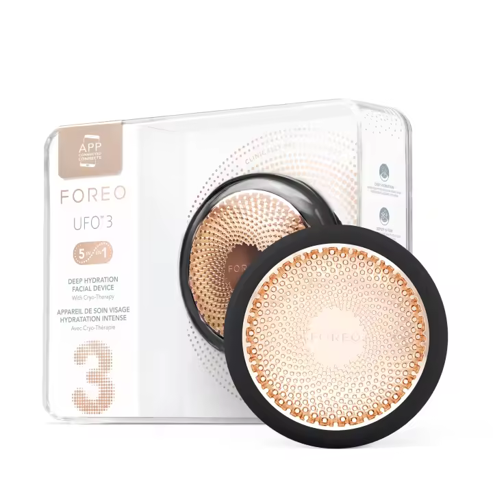 UFO 3, hidratación facial profunda - Spa facial 5 en 1 - Terapia con luz LED roja, termoterapia, crioterapia, masajeador facial T-Sonic, cuidado facial antiedad - Mascarilla facial de infusión - 1