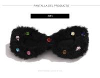 Gafas De Sol De Moda 2024 Con Diamantes Y Peluche Forma De Ojo De Gato Concava Para Fotografía Decorativas Para Mujeres - details 3
