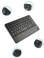 Teclado Bluetooth Con Touchpad Para Tablet Android iPad PC Samsung Tab Teclado Inalámbrico Para Computadora Y Tablet Con Soporte Al Pulgar - details 16
