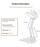 Lámpara De Mesa Plegable LED Portátil Con Protección Ocular Recargable USB Luz Nocturna Dimmer De 3 Temperaturas De Color - details 10