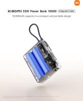 Xiaomi 33W Power Bank 10000mAh (Integrated Cable) Ice Blue GL, PowerBank Batería Externa con Carga Rápida de 33W, 3 Puertos de Salida, Dos Baterías de 5000 mAh, Seguro para Llevar en el Avión - Colores: Beige o Azul - details 2