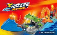 T-RACERS MIX ‘N RACE Volcanosaurus – Pista para coches de juguete T-Racers. Contiene 1 disparador, 3 pistas, 1 coche exclusivo (Pyrosaurus), 4 acrobacias - details 0
