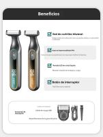 VGR Shaver Profesional Máquina De Afeitar Impermeable Para Barba Cuchilla Eléctrica Con LED Trimmer De Cabello Portátil Para Hombres V-360 Doble Cuchilla Con Dispositivo De Afeitar - details 1