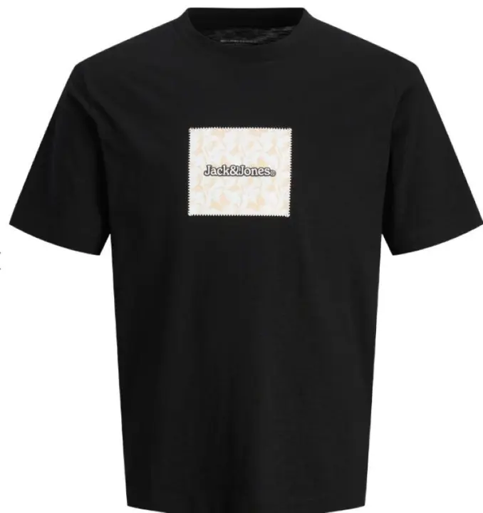 Camiseta JACK & JONES JORSPLIT AOP BRANDING TEE 12272993 NEGRO Negro - 1