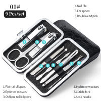 Juego De Cortauñas Y Afeitadoras De Acero Inoxidable Para Manicura Y Pedicura Herramienta De Arte De Uñas Con Cuchara Orelleña - details 0