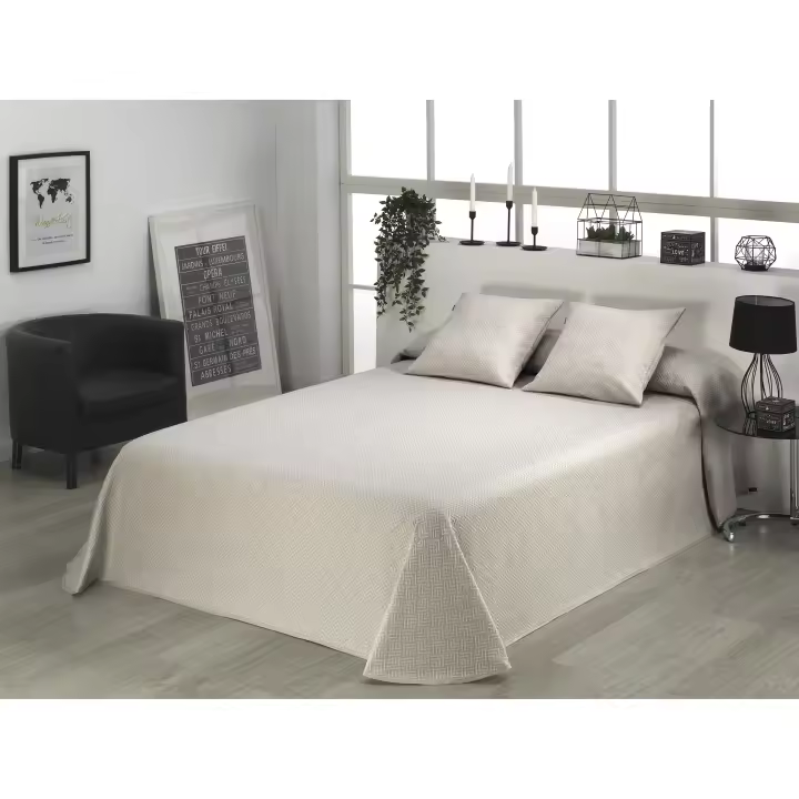 Colcha Piqué Cama Hotel Crudo Beta 10 - 1