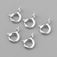 5pcs Conectores De Anillos De Primavera En Plata De Ley 925 Para Joyería Hecho a Mano Cierre Para Collar Y Pulsera - details 0