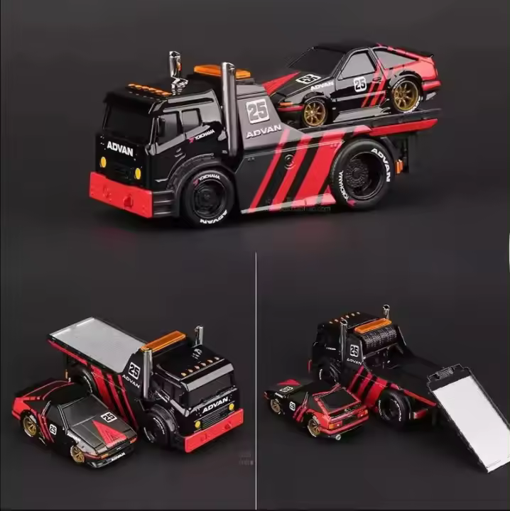 Maisto 1:64 Camión De Transporte De Máquinas Musculares De Aleación Modelo De Coche Para Enthusiastas Coleccionistas Regalo Para Niños - 1