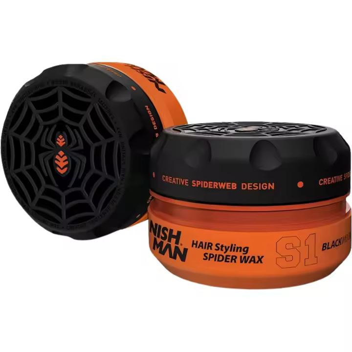 NishMan Cera Capilar Efecto Spider – Fijación Fuerte y Acabado Brillante – 150g – Textura Elástica para Peinados Definidos - 1