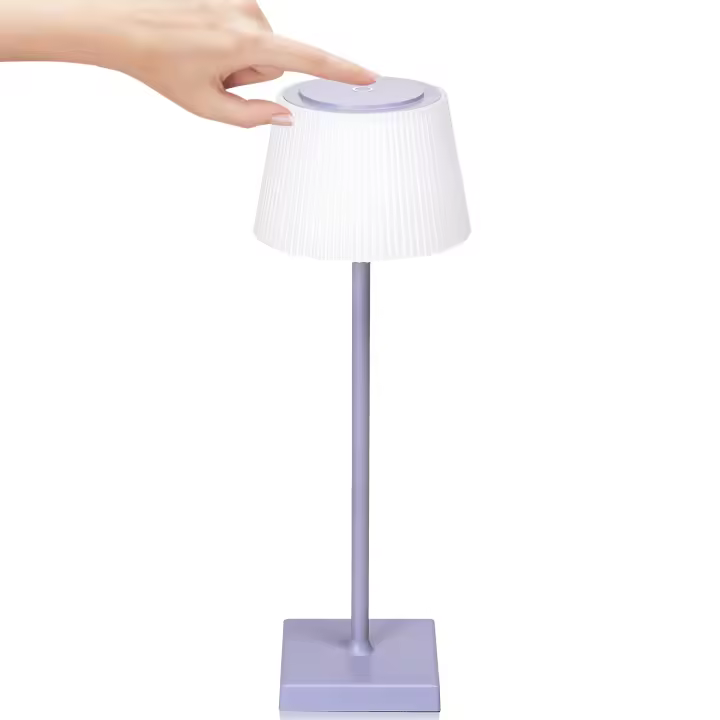 Aigostar Lámpara de Mesa Inalámbrica Recargable USB, Lámpara de Escritorio Táctil Regulable, 3 Modos de Color, Lámpara de Noche IP54 Impermeable para Interior y Exterior, Dormitorio - 1