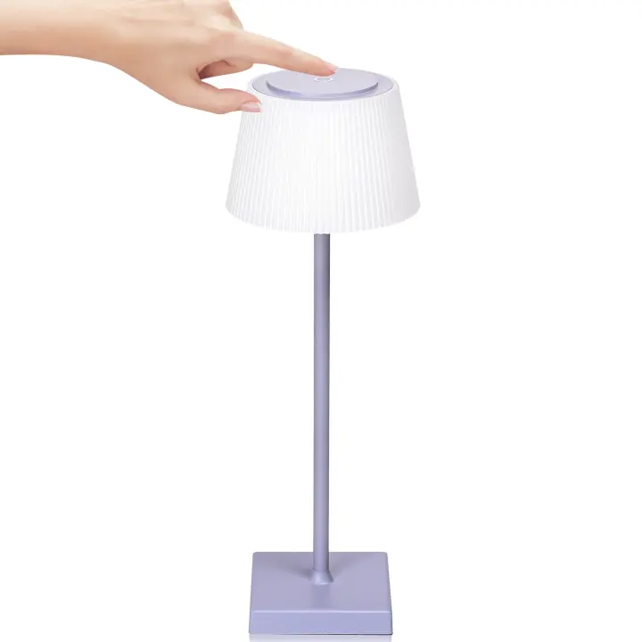 Aigostar Lámpara de Mesa Inalámbrica Recargable USB, Lámpara de Escritorio Táctil Regulable, 3 Modos de Color, Lámpara de Noche IP54 Impermeable para Interior y Exterior, Dormitorio - 1