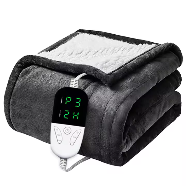 Manta Caliente Eléctrica De 50x60 Pulgadas Manta Térmica Suave Con 6 Niveles De Calor Y Desencadenamiento Automático De 4 Horas - 1