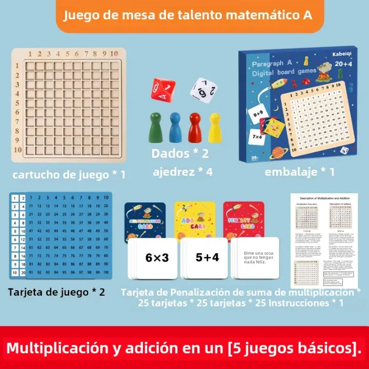 Juguete Educativo De Madera Para Niños Tablero De Matemáticas Montessori Tabla Del Multiplicar 99 Regalo Ideal Para Aprendizaje De Aritmética - 1