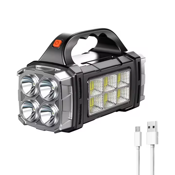 Lámpara De Buzón Recargable Solar COB LED Farol De Camping Impermeable Con Carga USB Y Función De Power Bank Luz Exterior Torcha - 1