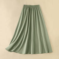ZANZEA Falda Maxi De Cintura Alta Elástica Para Mujer Verano 2024 Estilo Casual Ruffles Pleated Jupes Suelta De Pierna - details 4