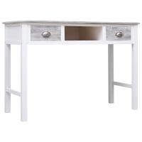 vidaXL Escritorio de madera gris 110x45x76 cm - details 1