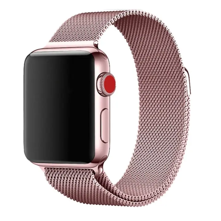Correa Reloj para Apple Watch con Cierre magnético de 38 mm, 39mm, 40mm, 41mm, Correa Reloj de Acero Inoxidable Pulsera perfecta para un regalo (Color : Rose Gold (Rosado)) - 1