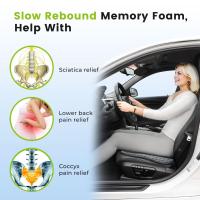 Almohadilla De Asiento De Memoria Para Coche Oficina Silla De Ruedas Soporte Ortopédico Confort Car Wedge Almohadilla De Silla - details 3