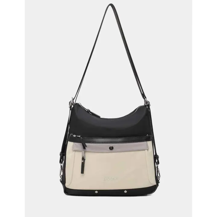 BINNARI Bolso Bandolera / Mochila BINNARI Mujer Multi Negro  (Mod: 20471) - 1