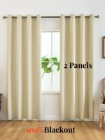 2pcs Cortinas De Blackout 100% Terciopelo Térmicas Y Decorativas Para Dormitorio Y Sala De Estar Aislamiento Acústico Y Luz - details 0