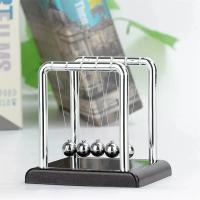 Juguete De Escritorio Newton's Cradle Balanza De Bolas De Acero Regalo Pendulo De Gravedad Para Decoración De Oficina Y Hogar Suministros Educativos De Física Metal - details 6