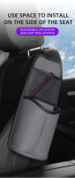 Organizador Lateral De Asiento De Coche En Cuero PU Multifuncional Accesorios De Almacenamiento Para Asiento Frontal De Auto - details 5