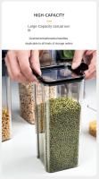 Jars De Almacenamiento Para Cocina Grandes Organizador De Granos Y Condimentos a Prueba De Humedad En Plástico Estilo Japonés - details 13